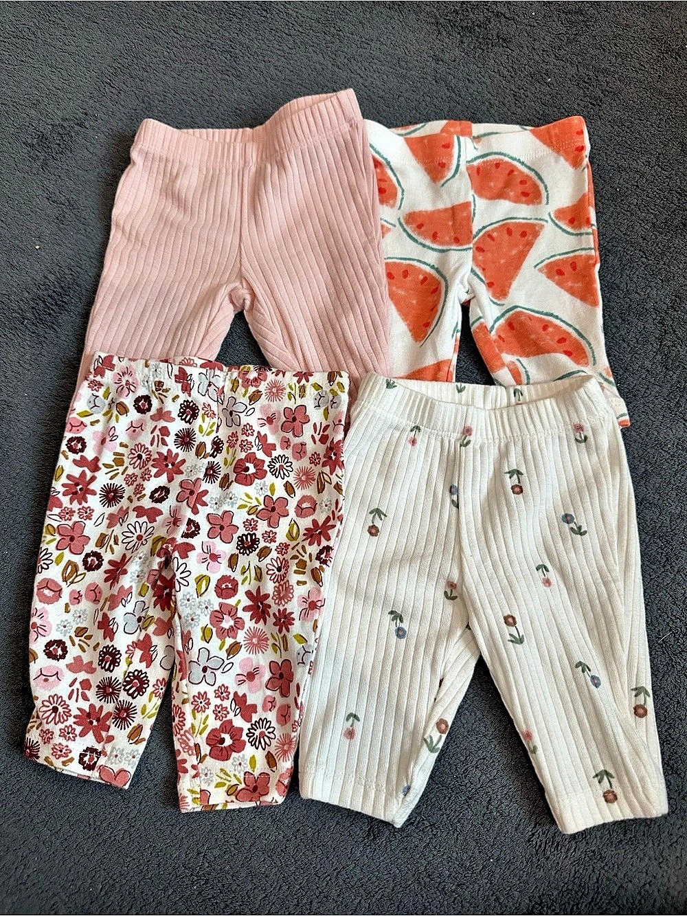 Carter's Baby Leggings Set Floral Print Pink & White Newborn